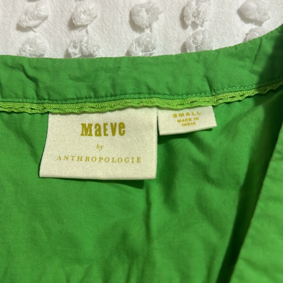 ANTHROPOLOGIE green eyelet top - Picture 4 of 4